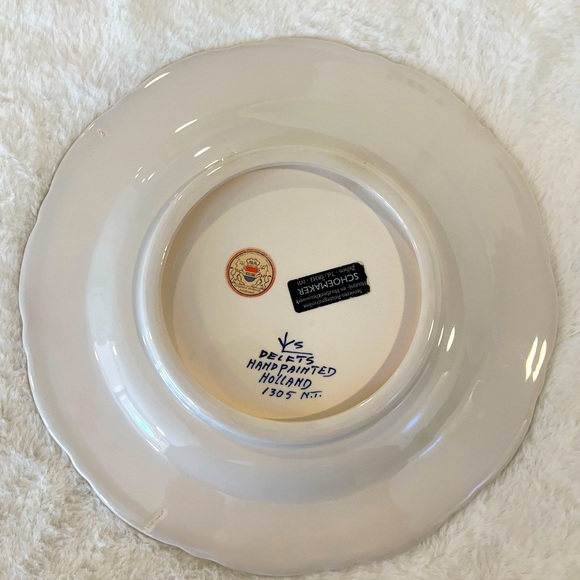 19th century Handpainted Vintage delft plate - Picture 5 of 5